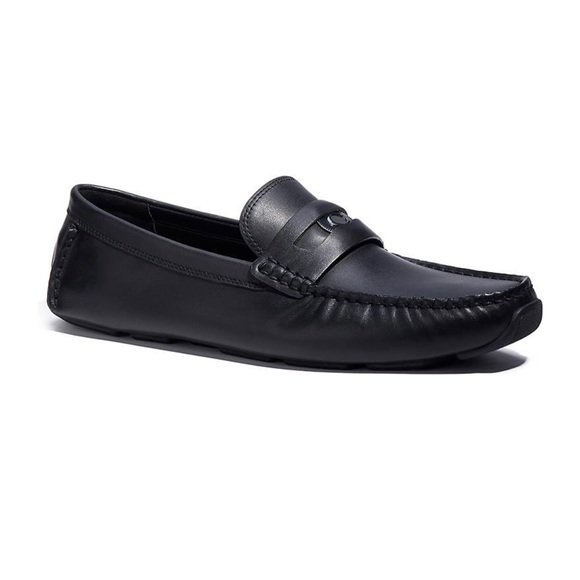 Leather Coin Driver Loafers - Picture 2 of 4